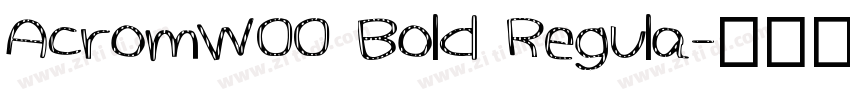 AcromW00 Bold Regula字体转换